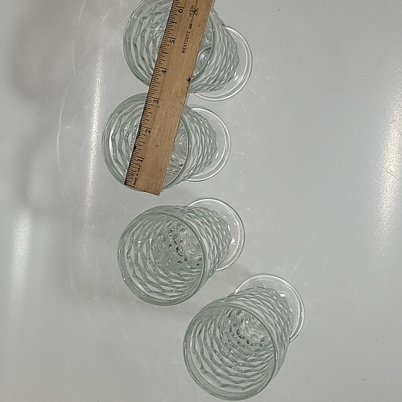 Vintage Indiana Glass Colony Tea/Water  14 oz Stacked Cube Pattern Glasses - Picture 4 of 7